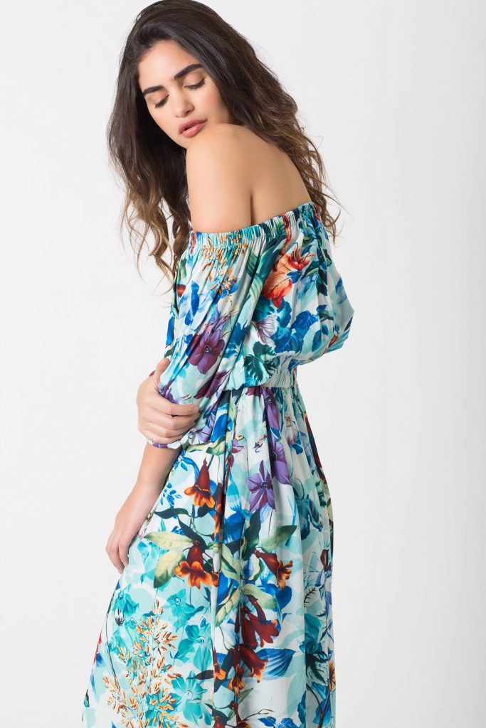 Virginia Off Shoulder Maxi Dress by Ash Haute Couture