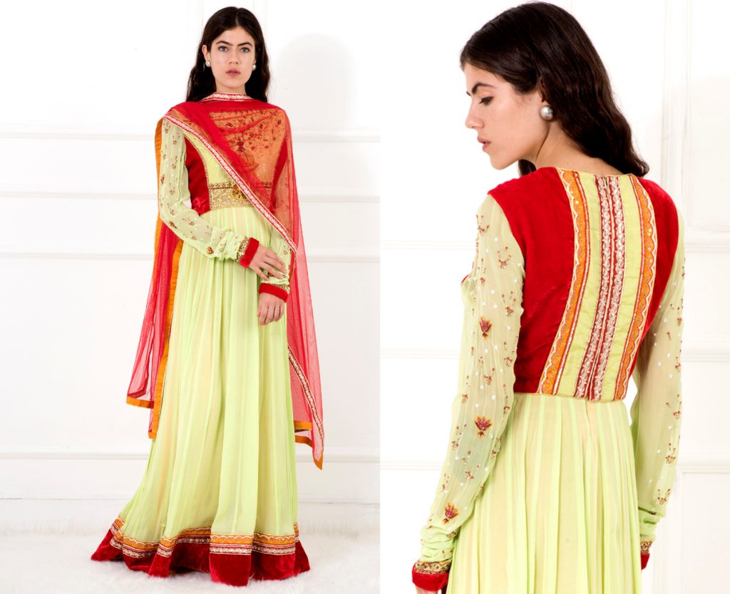 Georgette Aari Anarkali Suit by PRITaM By Pritam Saha 