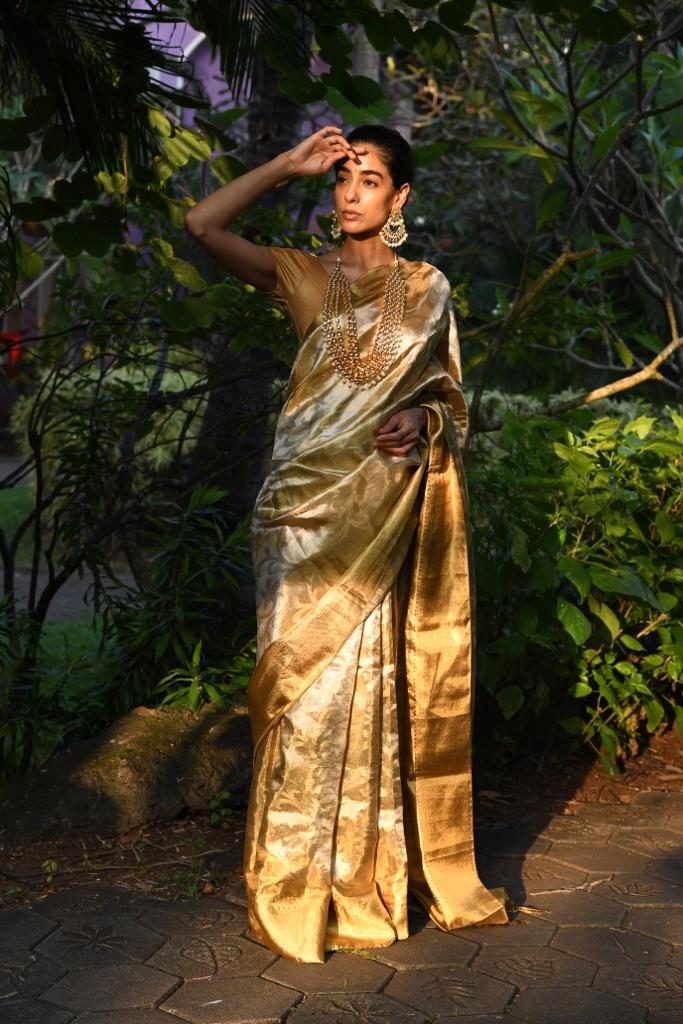 Diva Dhawan in Regional Exotica Gold Uppada Saree available for rent on datetheramp.com