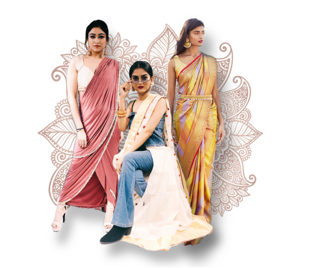 saree draping for pear shaped body