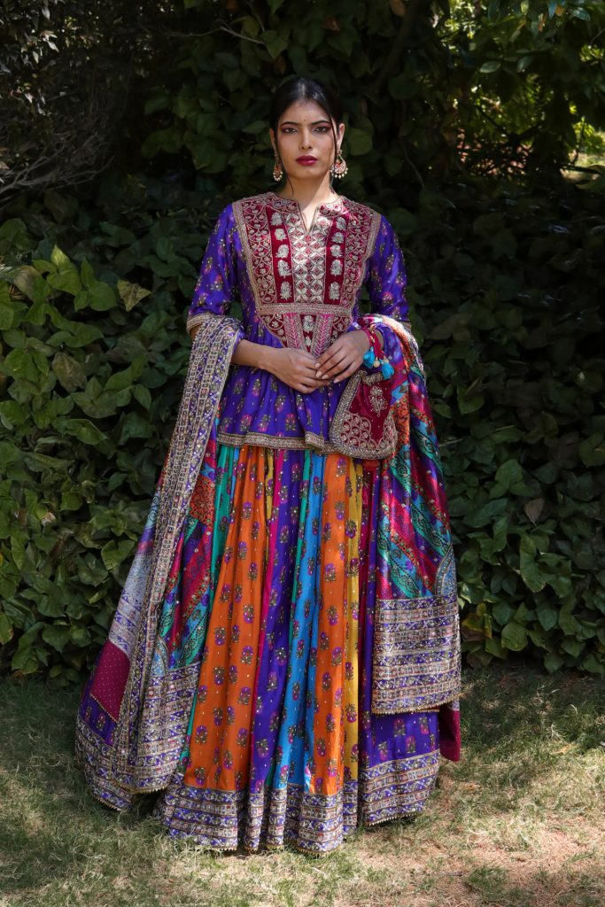 MULTICOLOR LEHENGA SET