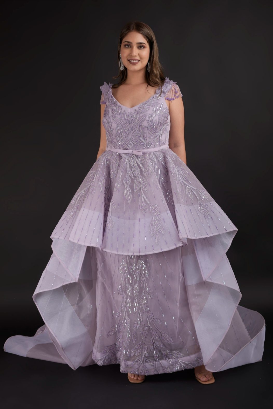 MAUVE DUAL-LAYER GOWN