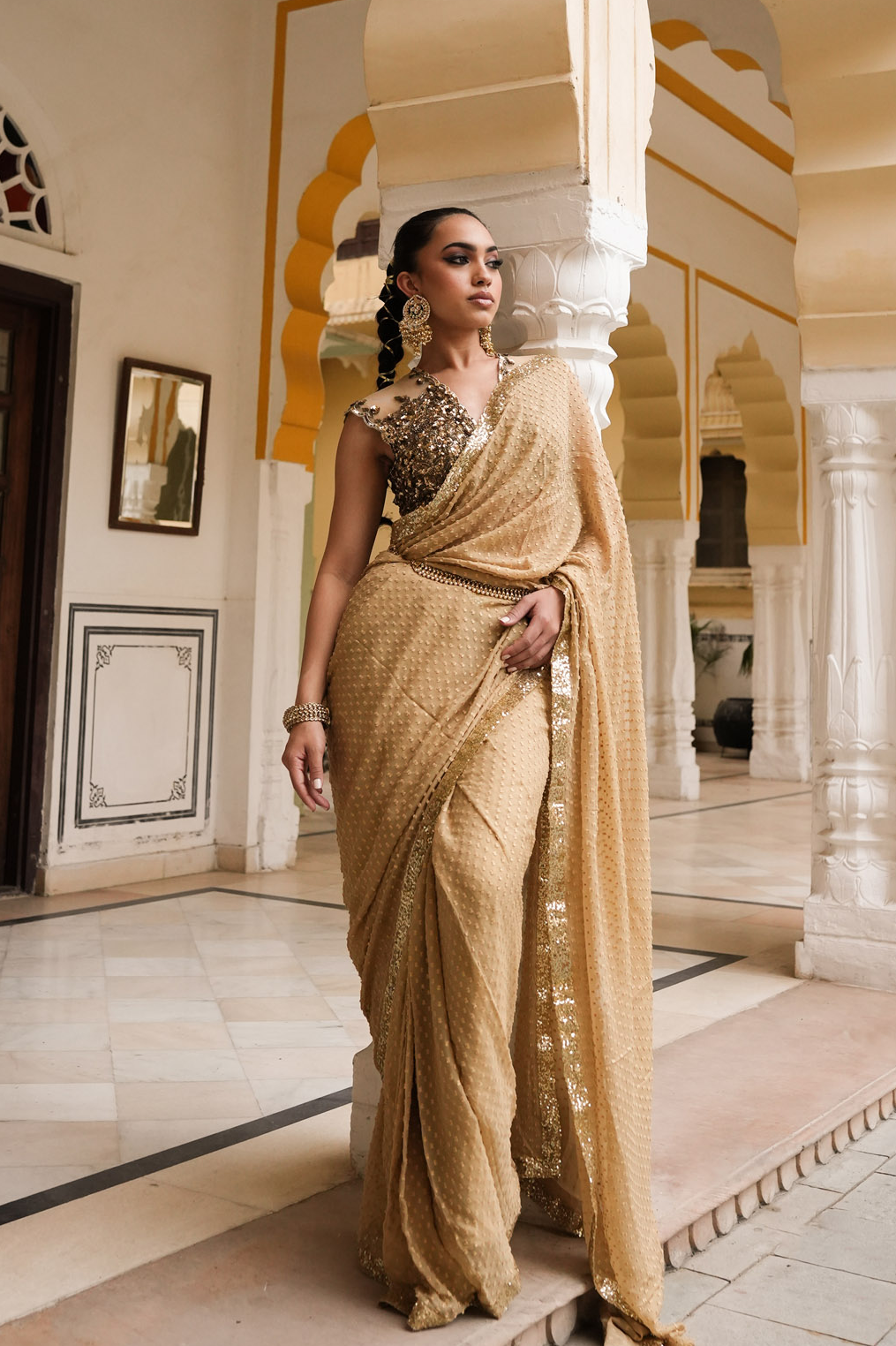 Showcasing Designer saree